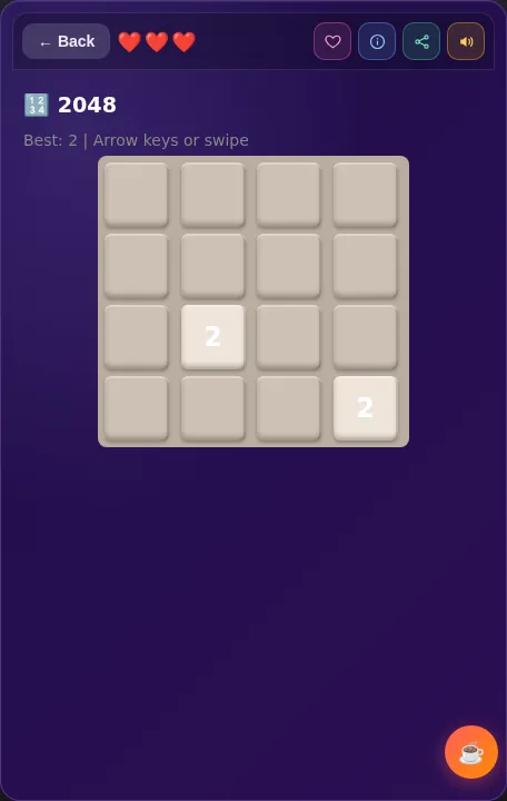 2048 screenshot