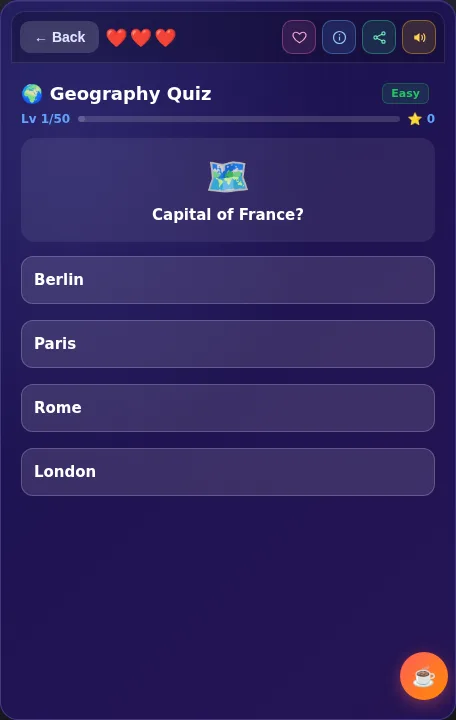 Geography Quiz screenshot