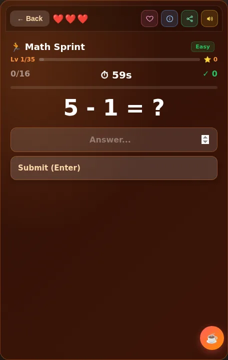Math Sprint screenshot