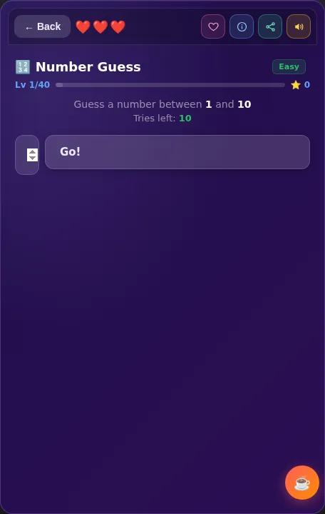 Number Guess screenshot
