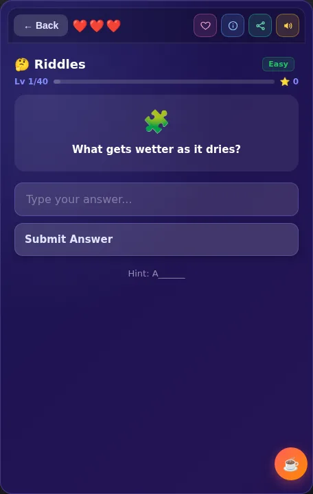 Riddles screenshot