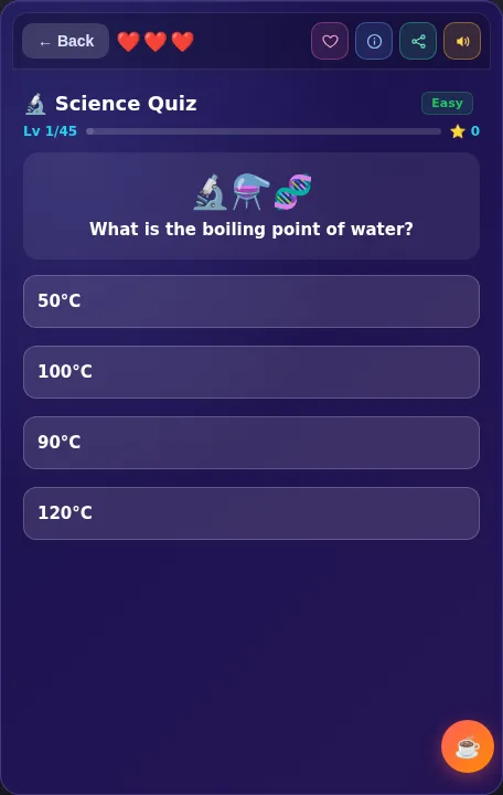 Science Quiz screenshot