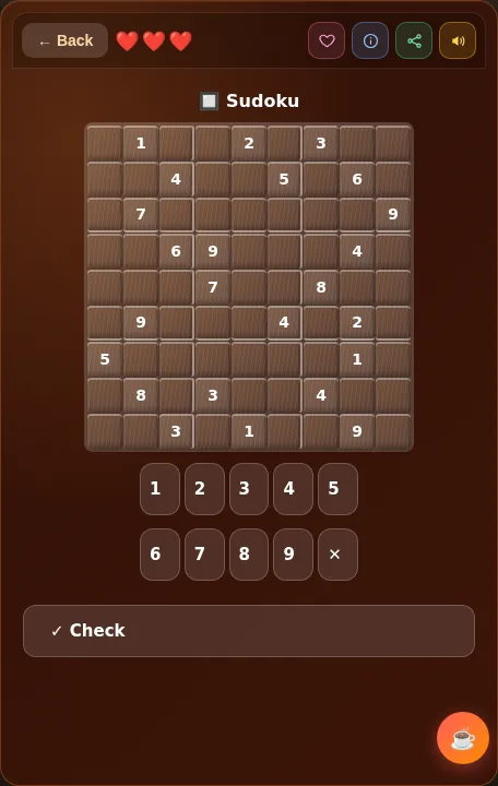 Sudoku screenshot
