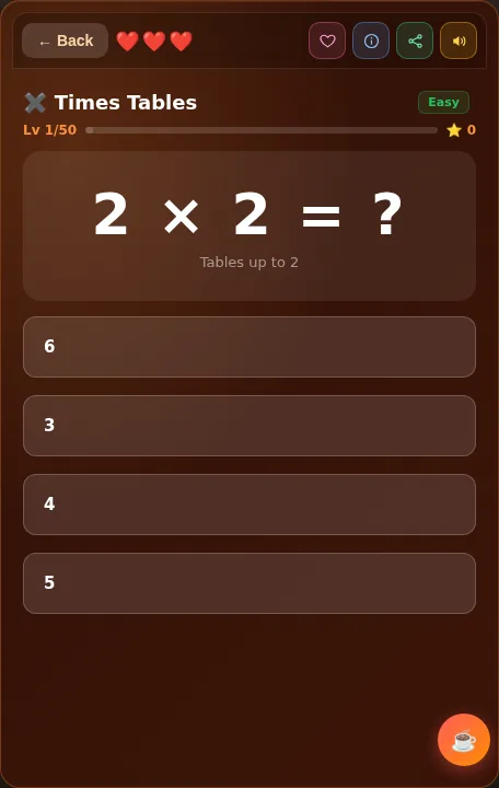 Times Tables screenshot
